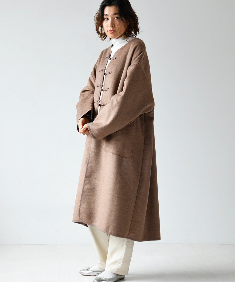 Lupilien ダブルフェイス柄 チャイナ柄コート