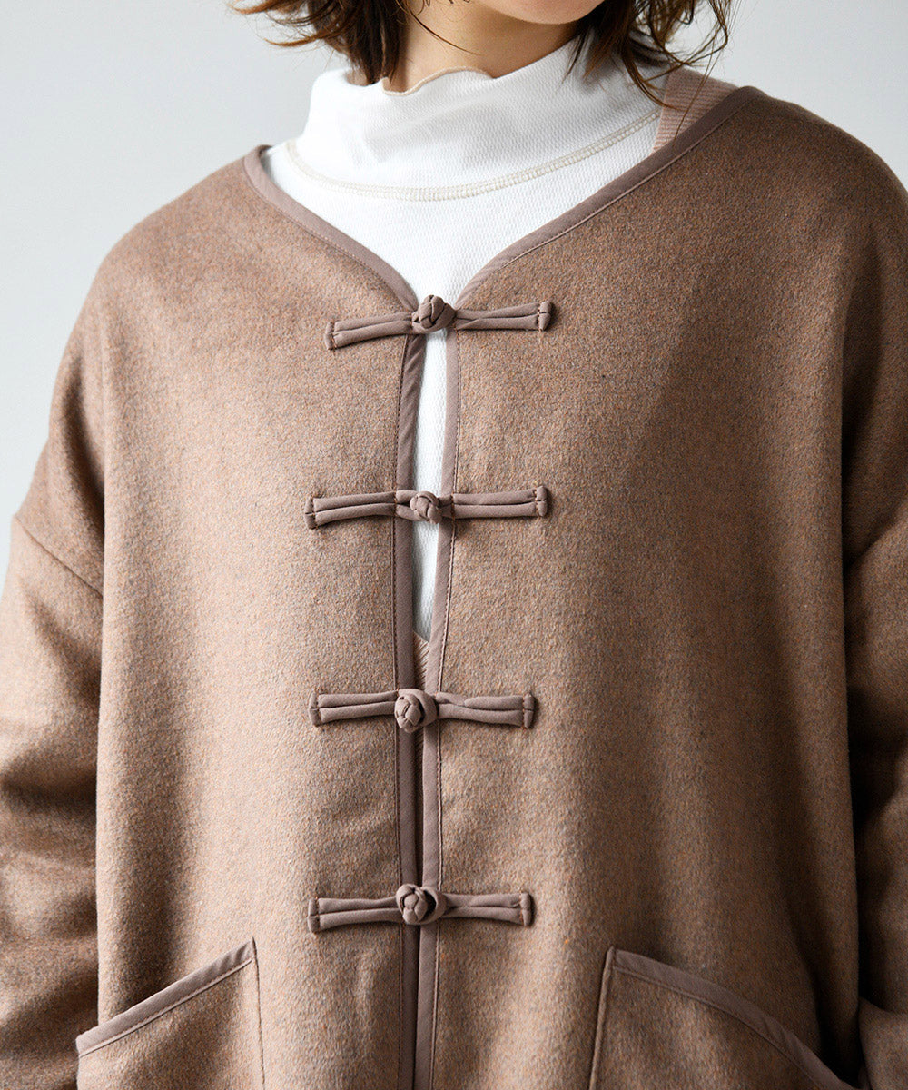 Lupilien ダブルフェイス柄 チャイナ柄コート