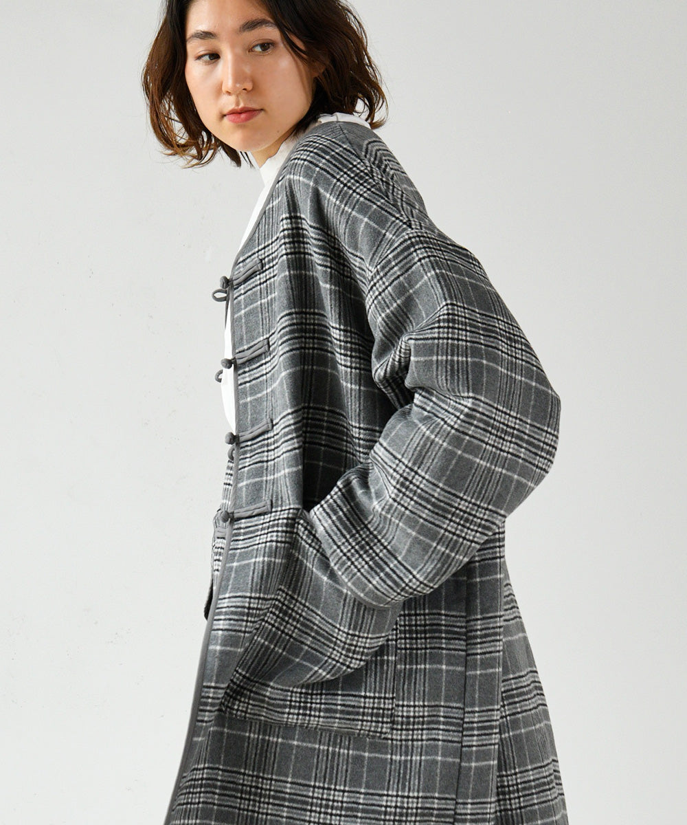 Lupilien ダブルフェイス柄 チャイナ柄コート