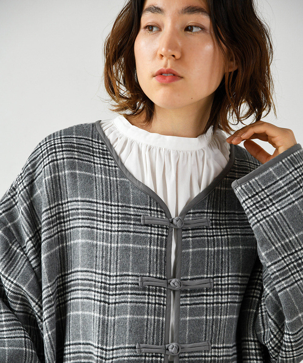 Lupilien ダブルフェイス柄 チャイナ柄コート