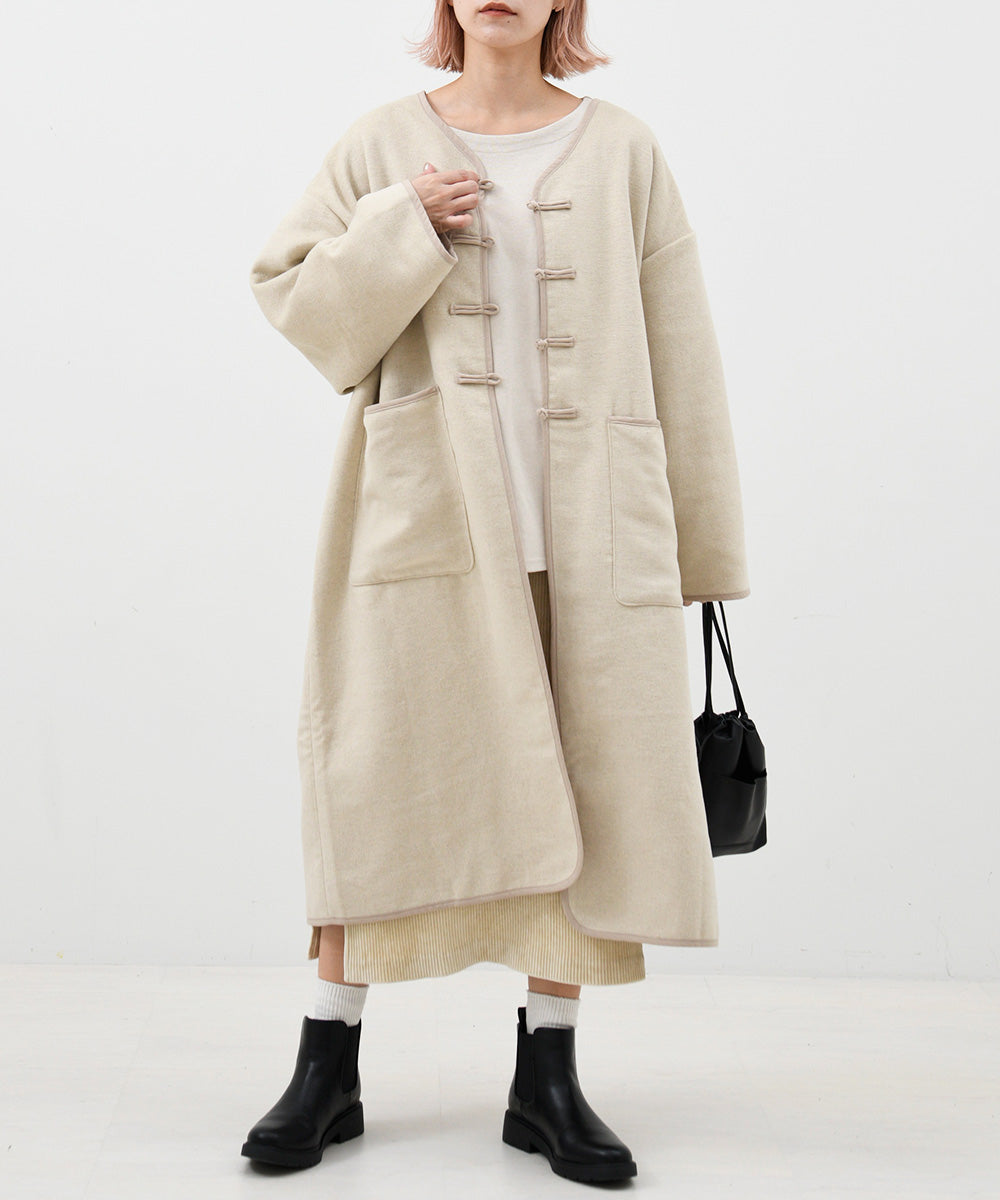 Lupilien ダブルフェイス柄 チャイナ柄コート