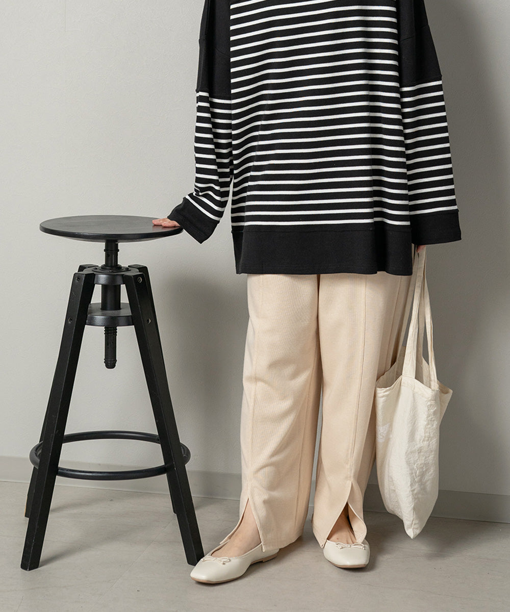 サカリバリブ編みパンツ