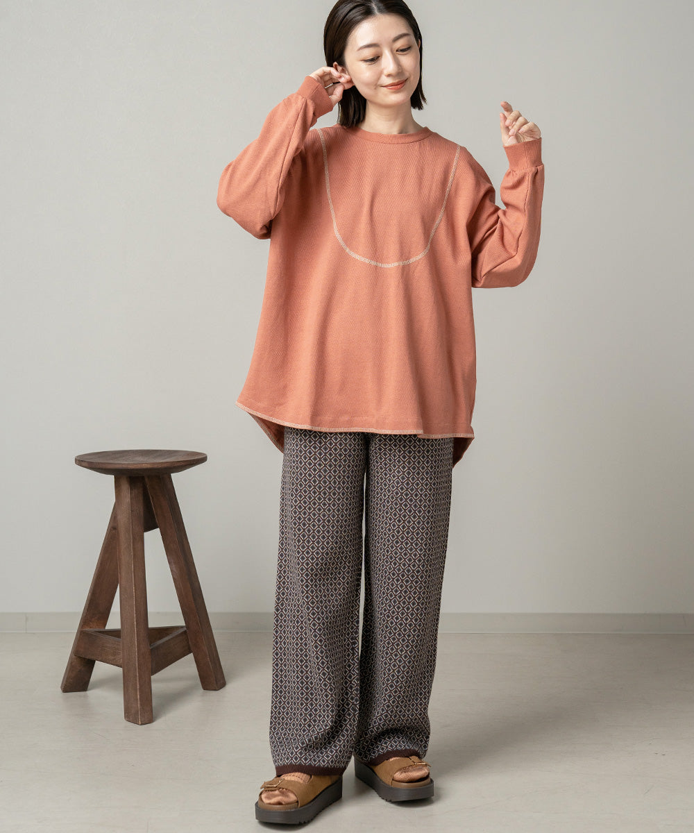 Lupilien ジャガード編みニットパンツ