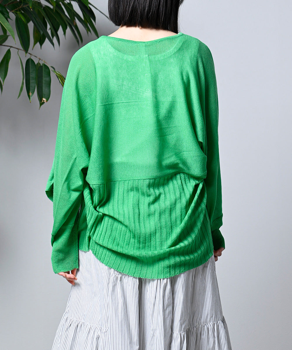 LUPILIEN 強撚変形ドルマンニット
