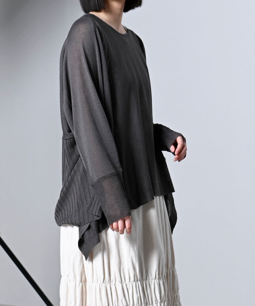LUPILIEN 強撚変形ドルマンニット