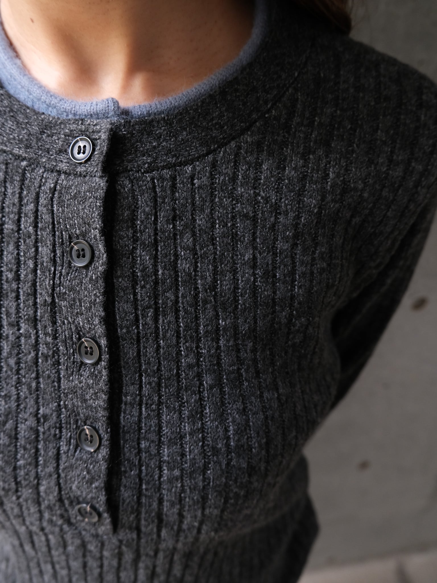 MIX KNIT HENRY NECK PO(ミックスニットヘンリーネックプルオーバー)