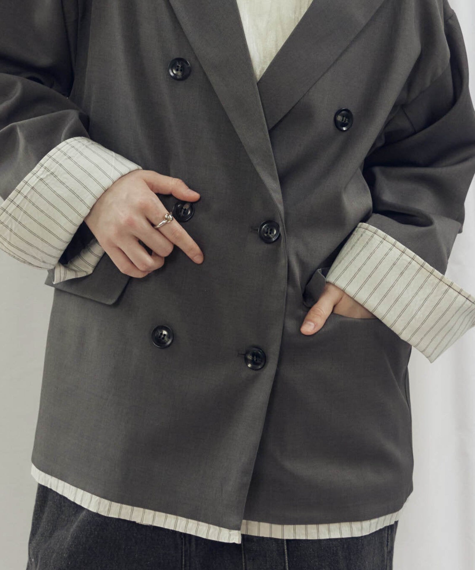 LAYERED DOUBLE TAILORED JACKET