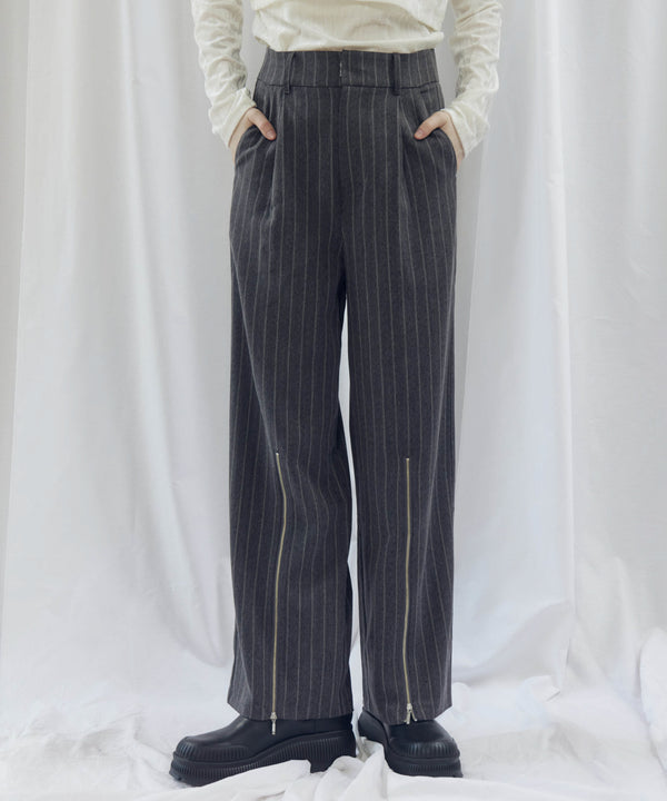 STRIPED ZIP SLIT PANTS(ストライプZIPスリットパンツ)