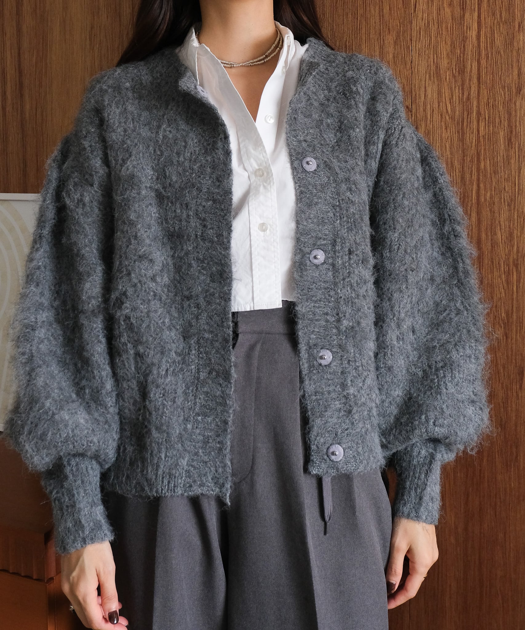 KEGAKI HALF CARDIGAN KNIT CD