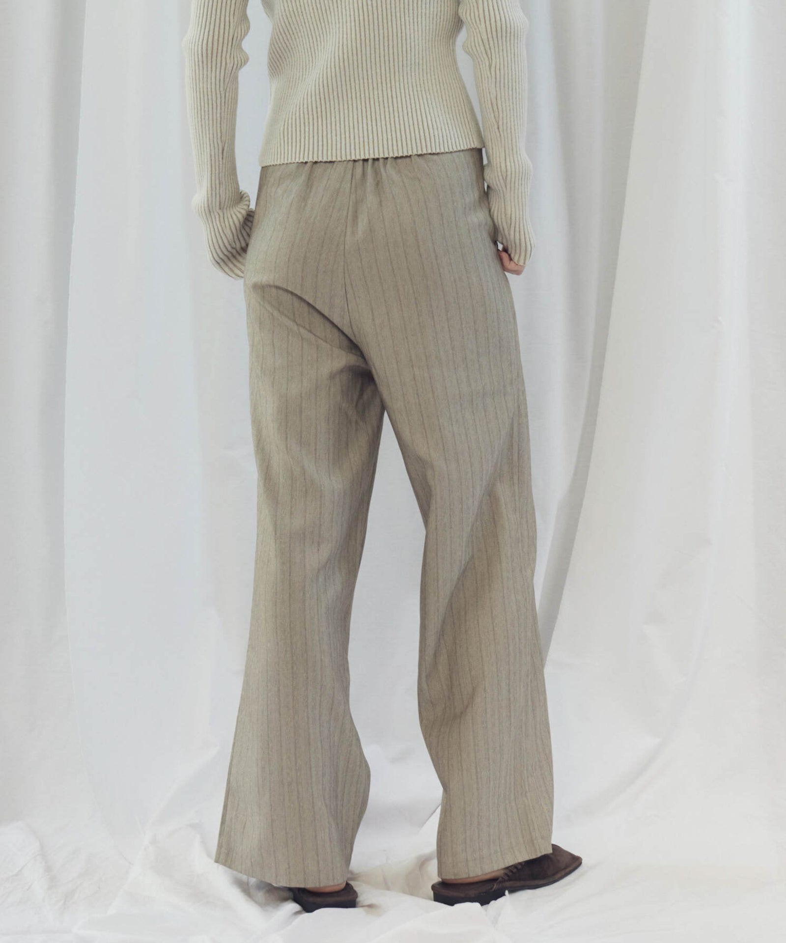 STRIPED ZIP SLIT PANTS(ストライプZIPスリットパンツ)