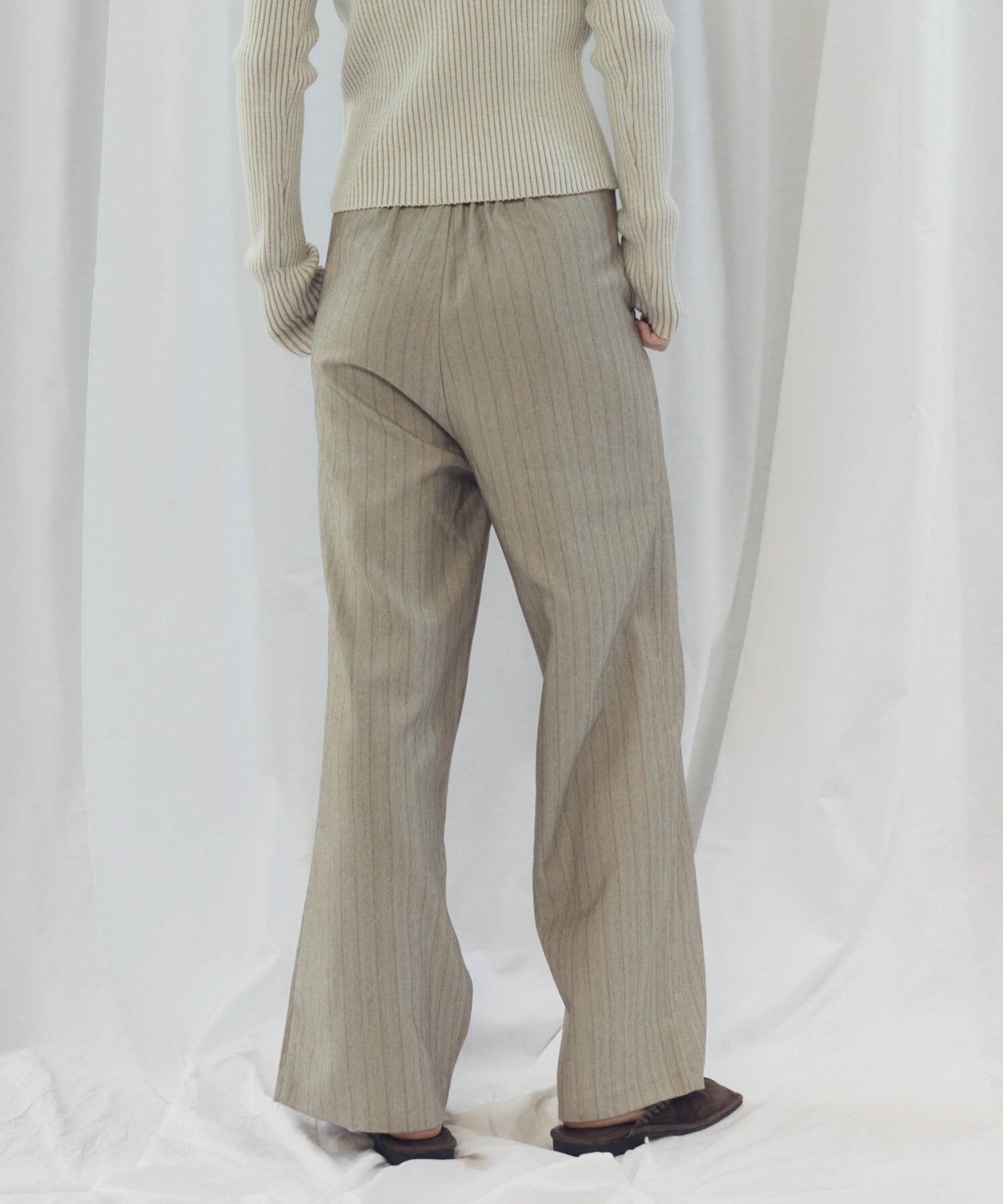 STRIPED ZIP SLIT PANTS(ストライプZIPスリットパンツ)