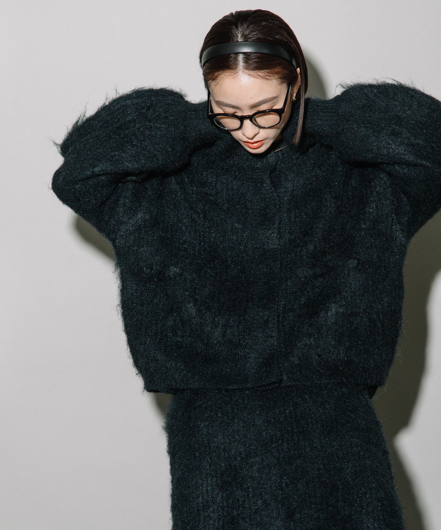 KEGAKI HALF CARDIGAN KNIT CD