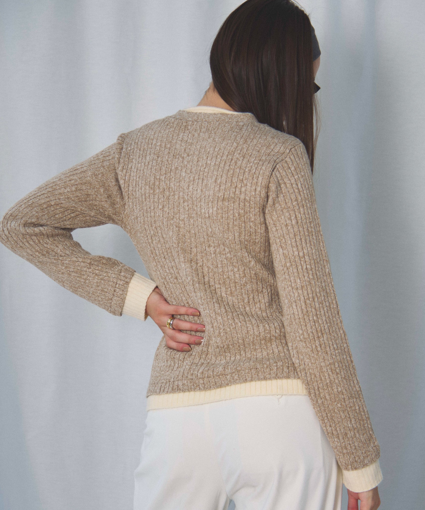 MIX KNIT HENRY NECK PO(ミックスニットヘンリーネックプルオーバー)