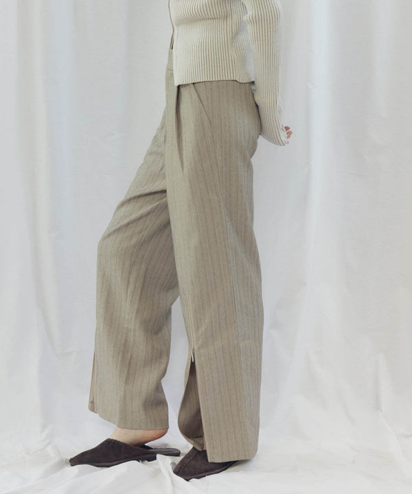 STRIPED ZIP SLIT PANTS(ストライプZIPスリットパンツ)