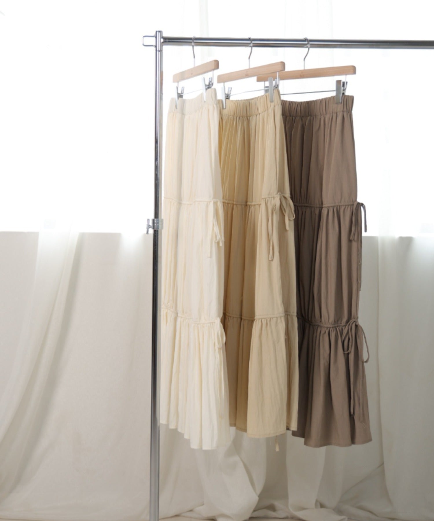 リボンティアードスカート