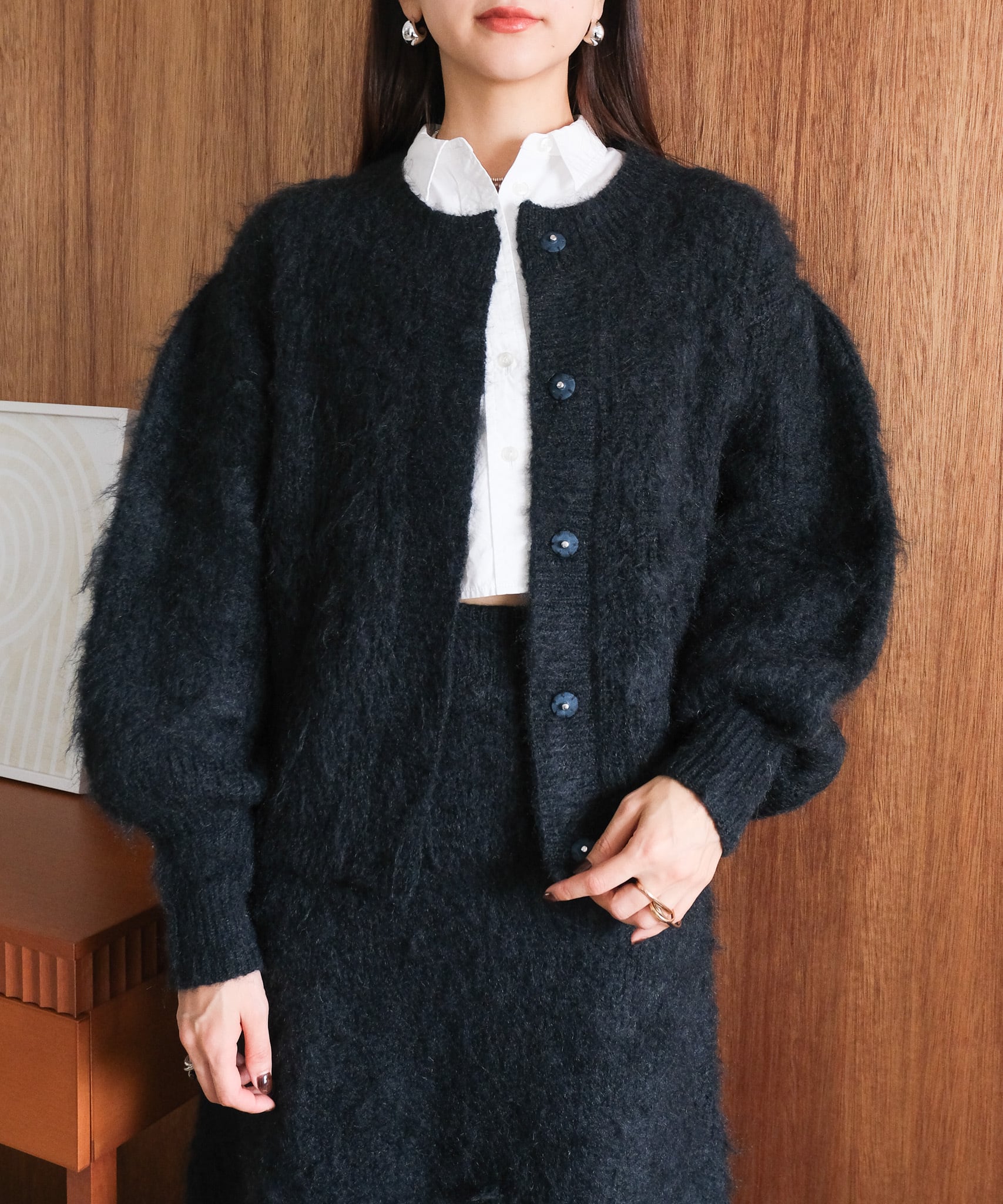 KEGAKI HALF CARDIGAN KNIT CD