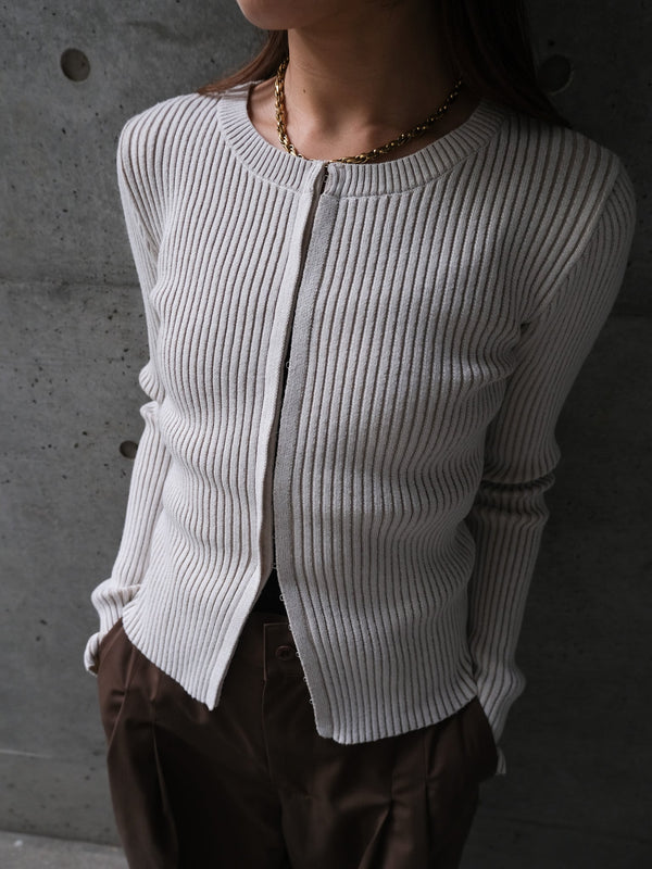CREW NECK CARDIGAN