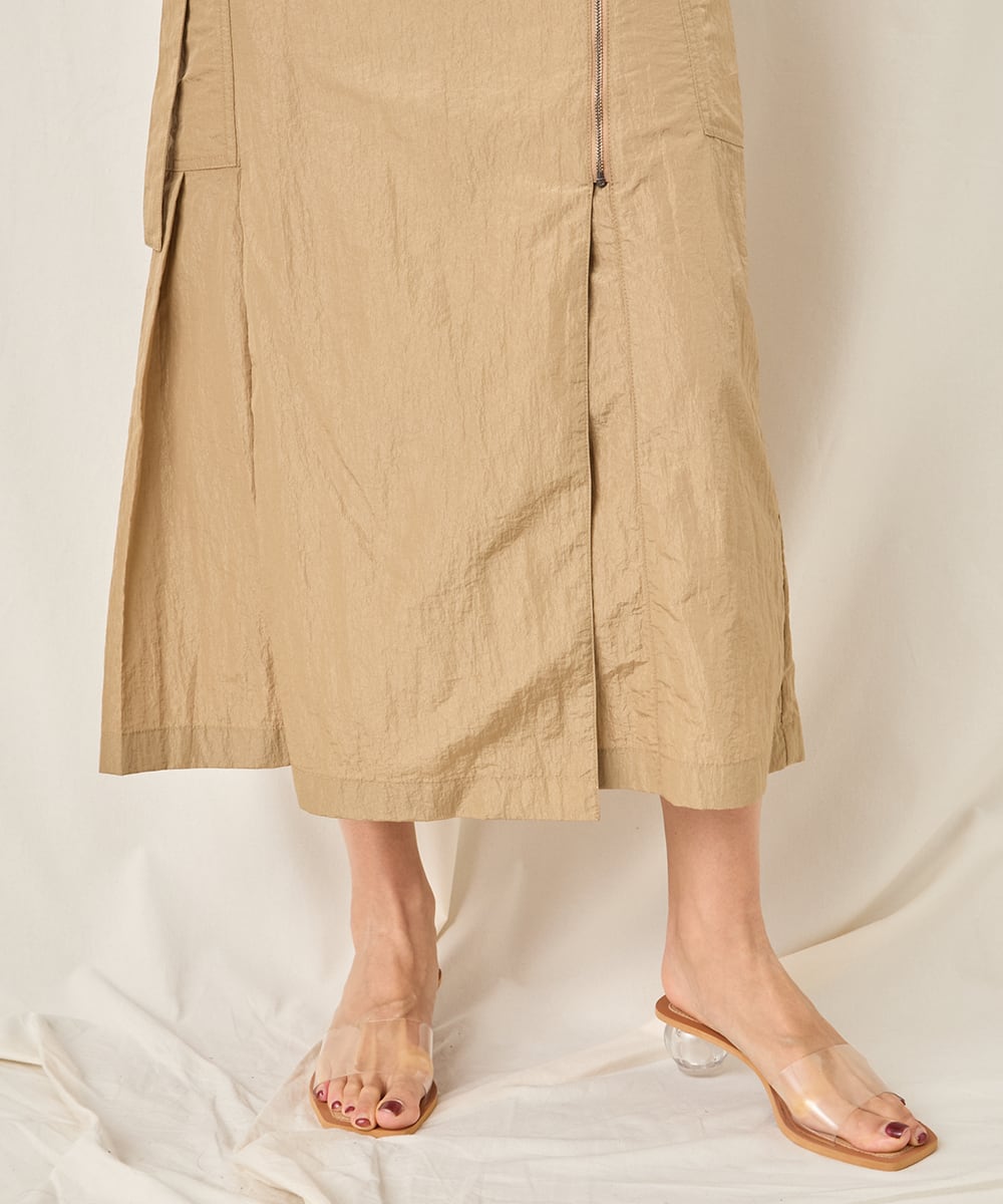 NYLON LONG SKIRT
