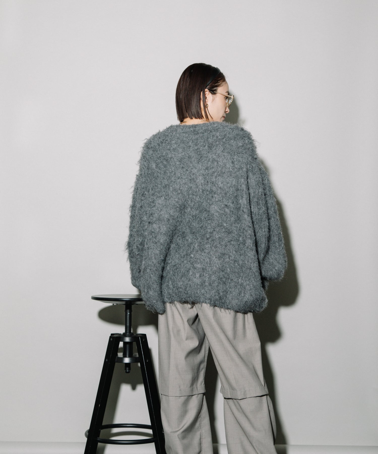 KEGAKI HALF CARDIGAN KNIT CD