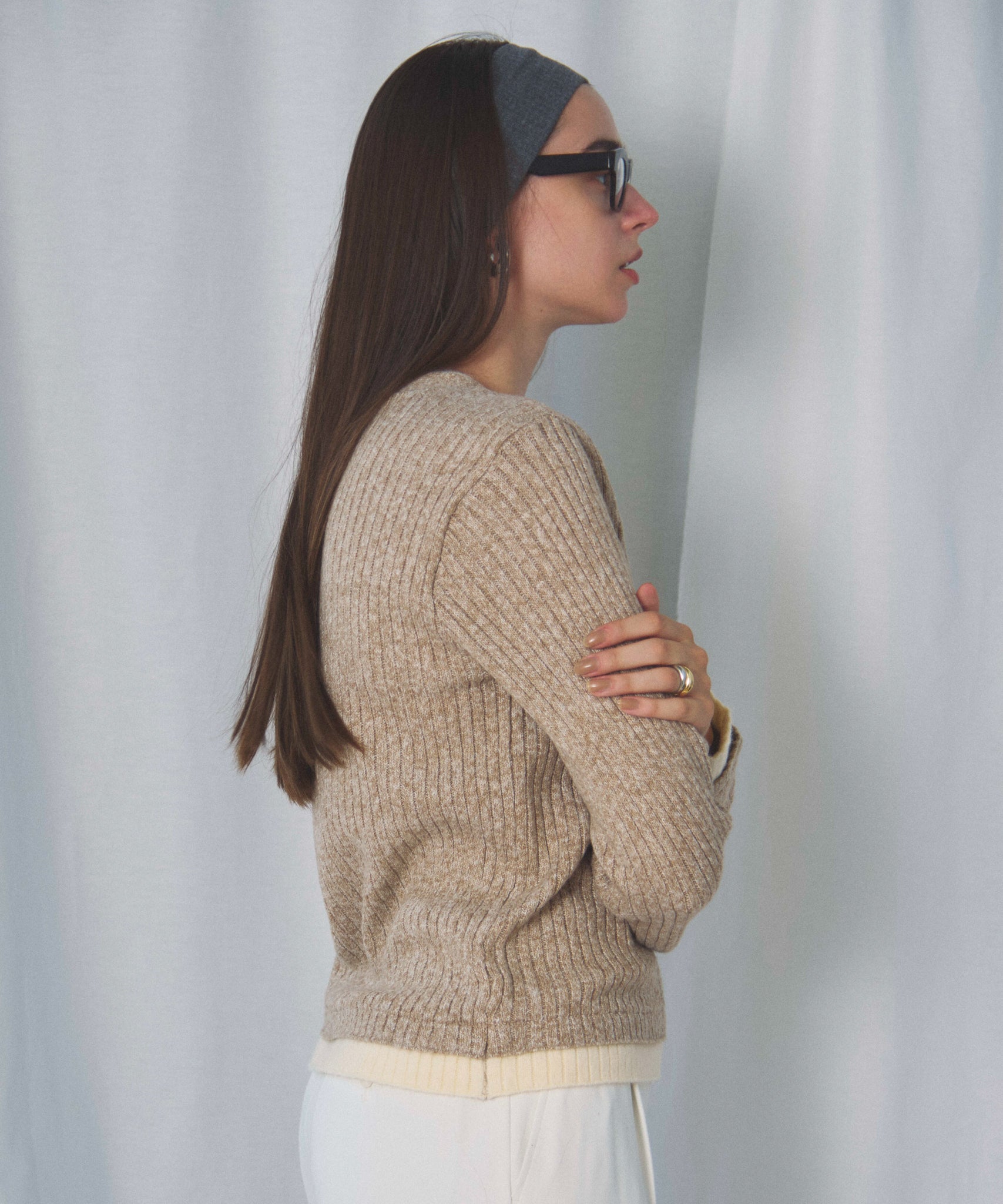 MIX KNIT HENRY NECK PO(ミックスニットヘンリーネックプルオーバー)