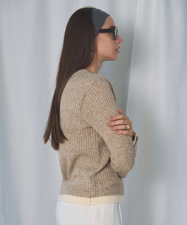 MIX KNIT HENRY NECK PO(ミックスニットヘンリーネックプルオーバー)