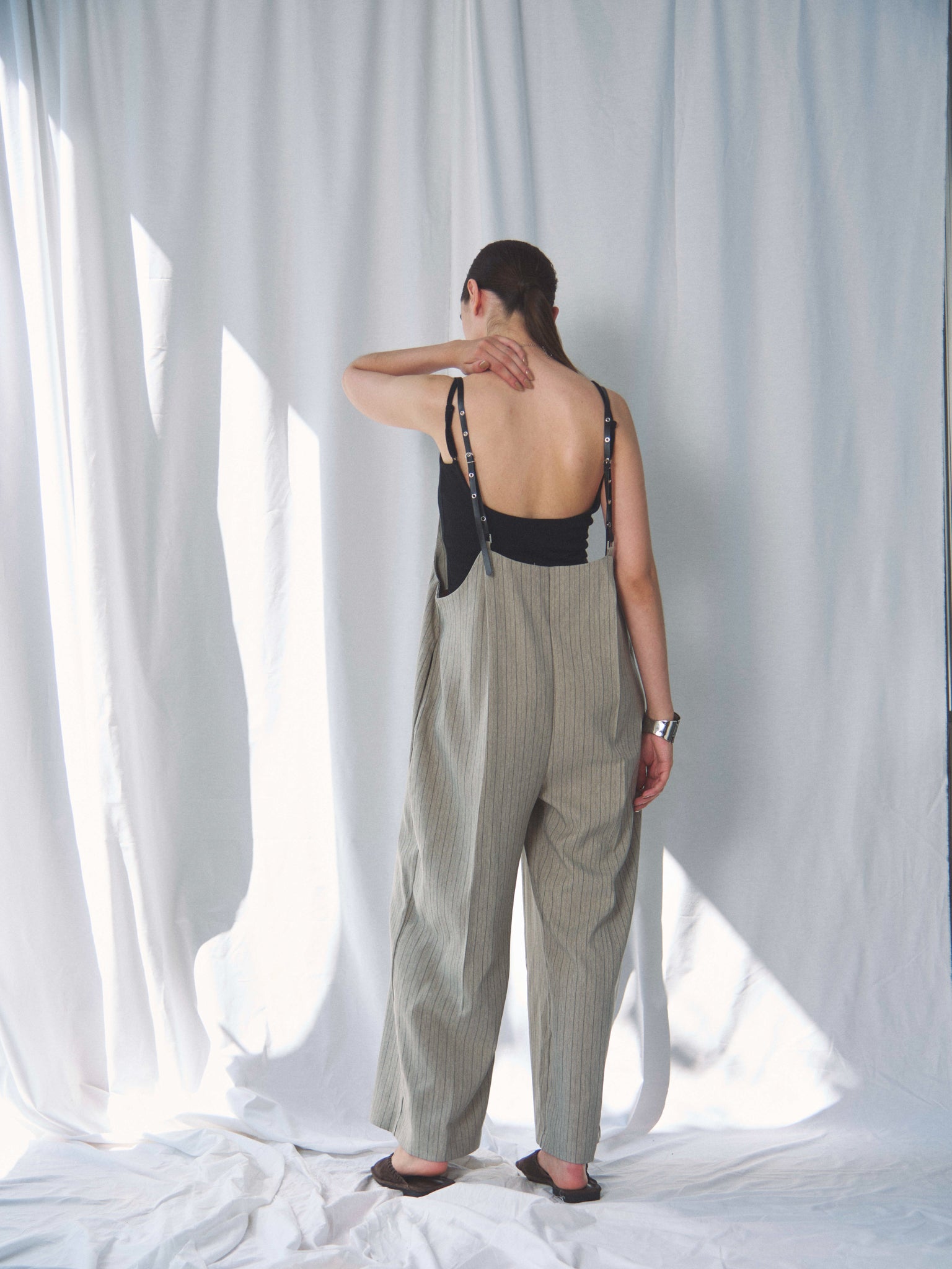 【SETUP 可】HERRINGBONE STRIPED PANTS(ヘリンボーンストライプパンツ)
