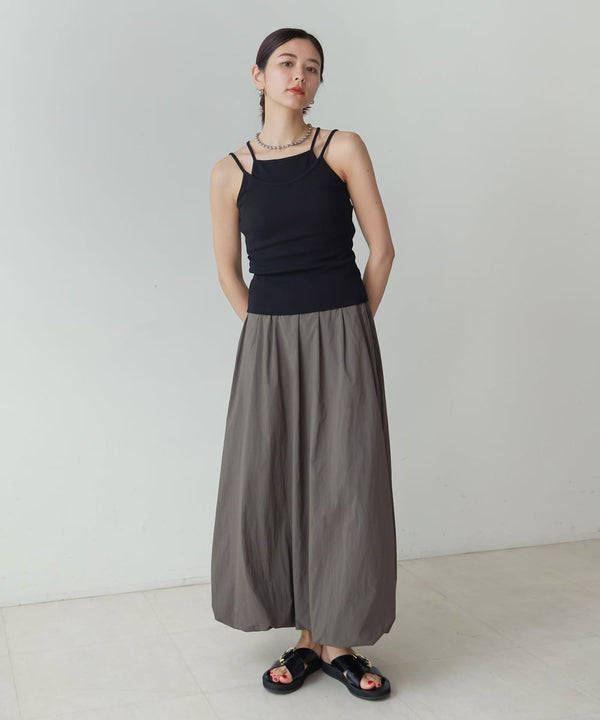 RIB LAYERED CAMI(ﾃﾚｺﾚｲﾔｰﾄﾞｷｬﾐ)