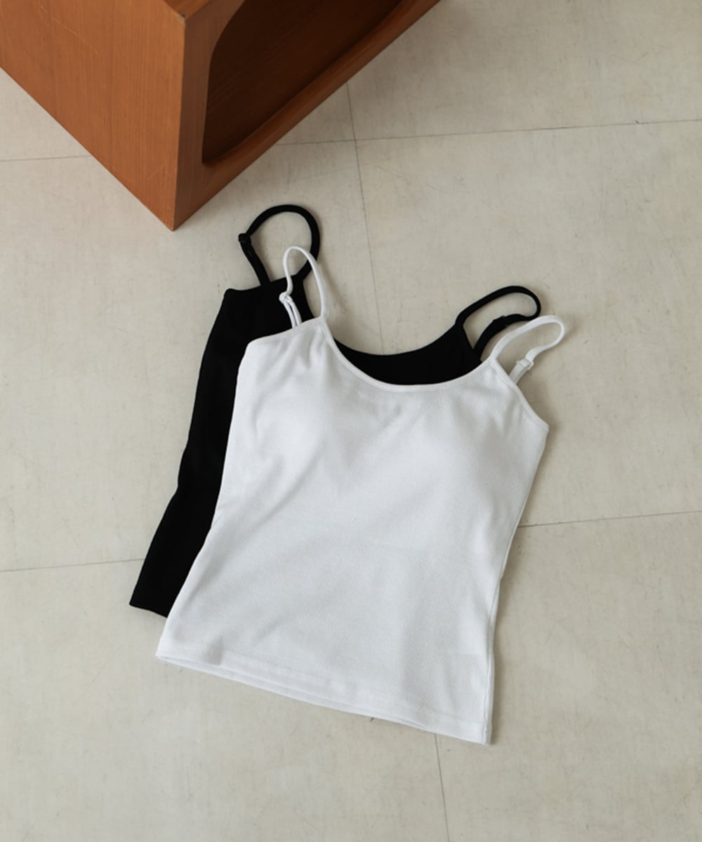 CUT RIB BACK OPEN CAMI WITH CUP(ｶｯﾄﾘﾌﾞｶｯﾌﾟﾂｷﾊﾞｯｸｵｰﾌﾟﾝｷｬﾐ)