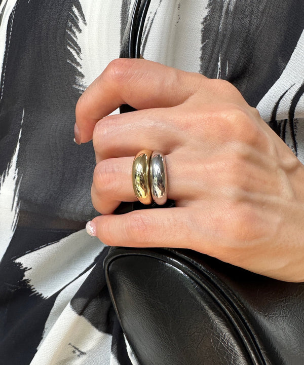 BICOLOR VOLUME RING（ﾊﾞｲｶﾗｰﾎﾞﾘｭｰﾑﾘﾝｸﾞ or ｲﾔーｶﾌ ）
