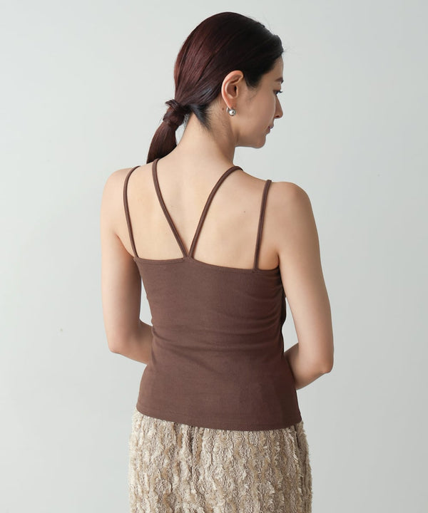 RIB LAYERED CAMI(ﾃﾚｺﾚｲﾔｰﾄﾞｷｬﾐ)