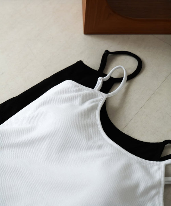 CUT RIB BACK OPEN CAMI WITH CUP(ｶｯﾄﾘﾌﾞｶｯﾌﾟﾂｷﾊﾞｯｸｵｰﾌﾟﾝｷｬﾐ)