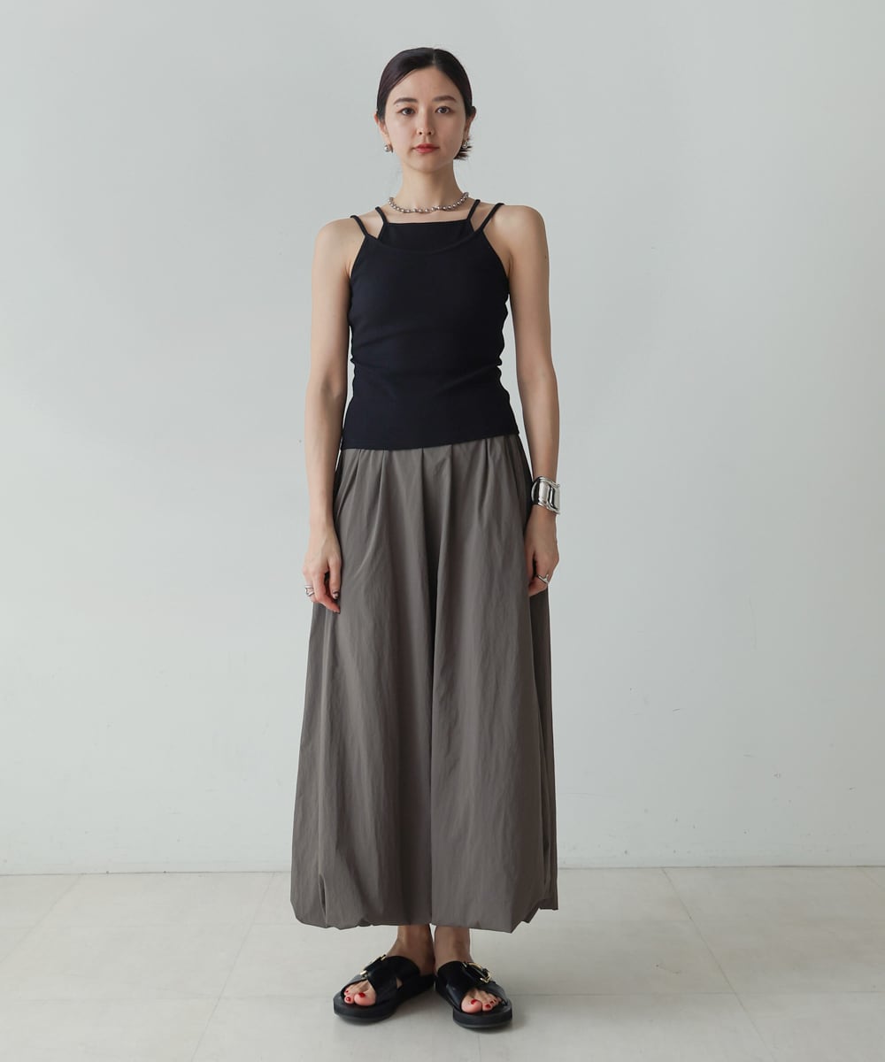 RIB LAYERED CAMI(ﾃﾚｺﾚｲﾔｰﾄﾞｷｬﾐ)