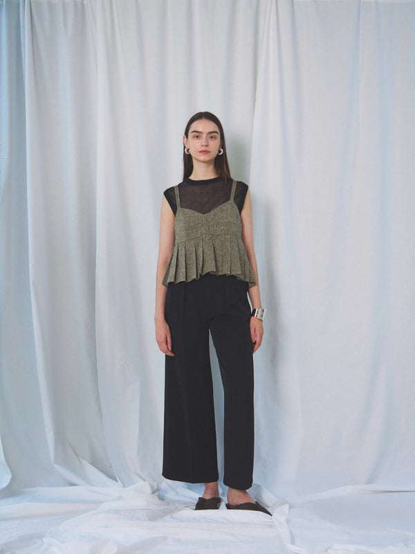 SUMMER TWEED PLEATS CAMI(ｻﾏｰﾂｲｰﾄﾞﾌﾟﾘｰﾂｷｬﾐ)