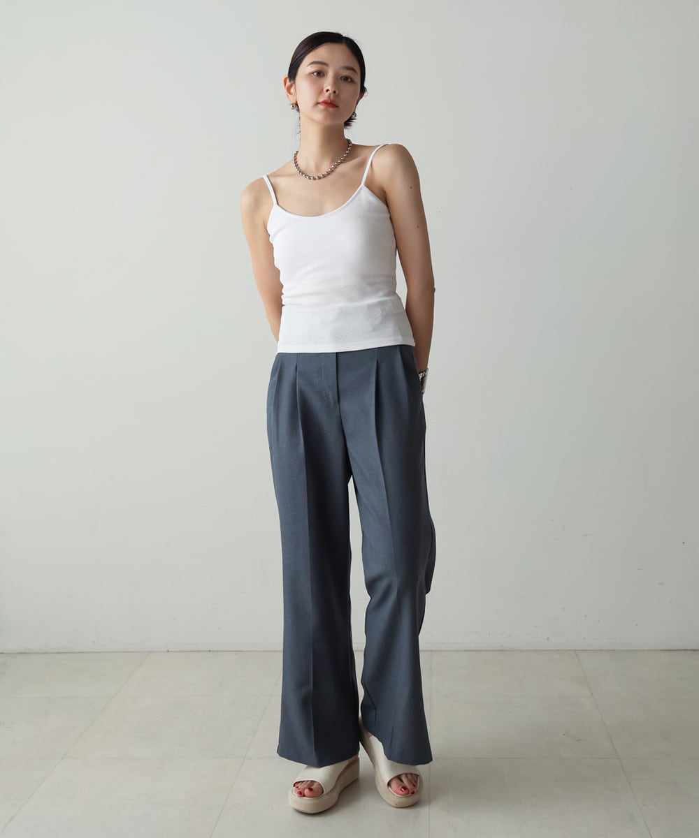 CUT RIB BACK OPEN CAMI WITH CUP(ｶｯﾄﾘﾌﾞｶｯﾌﾟﾂｷﾊﾞｯｸｵｰﾌﾟﾝｷｬﾐ)