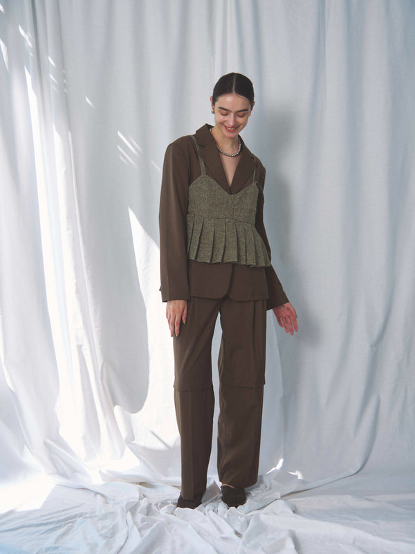SUMMER TWEED PLEATS CAMI(ｻﾏｰﾂｲｰﾄﾞﾌﾟﾘｰﾂｷｬﾐ)