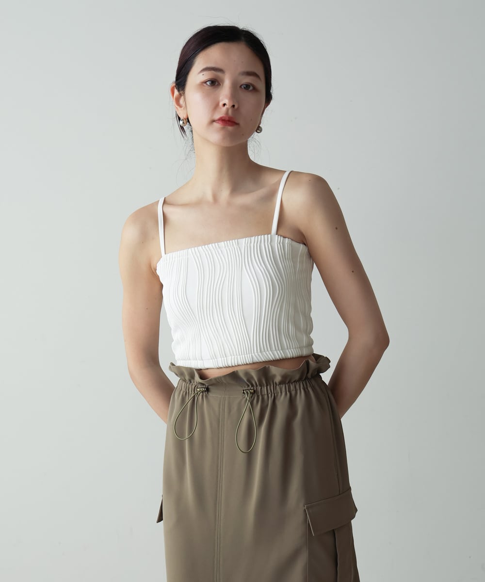 WABE PIPING CROPPED CAMI(ｳｪｰﾌﾞﾊﾟｲﾋﾟﾝｸﾞｸﾛｯﾌﾟﾄﾞｷｬﾐ)
