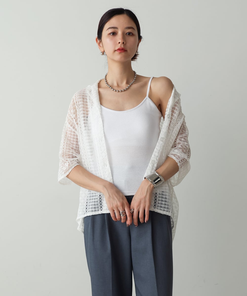 CUT RIB BACK OPEN CAMI WITH CUP(ｶｯﾄﾘﾌﾞｶｯﾌﾟﾂｷﾊﾞｯｸｵｰﾌﾟﾝｷｬﾐ)