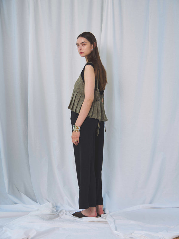 SUMMER TWEED PLEATS CAMI(ｻﾏｰﾂｲｰﾄﾞﾌﾟﾘｰﾂｷｬﾐ)