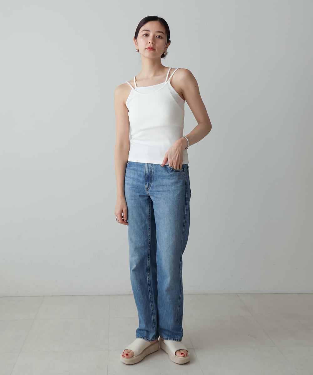 RIB LAYERED CAMI(ﾃﾚｺﾚｲﾔｰﾄﾞｷｬﾐ)