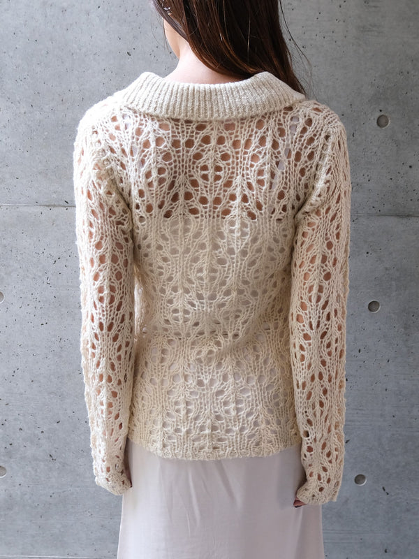 MOHAIR POLO KNIT CD(ﾓﾍｱﾎﾟﾛﾆｯﾄｶｰﾃﾞ)