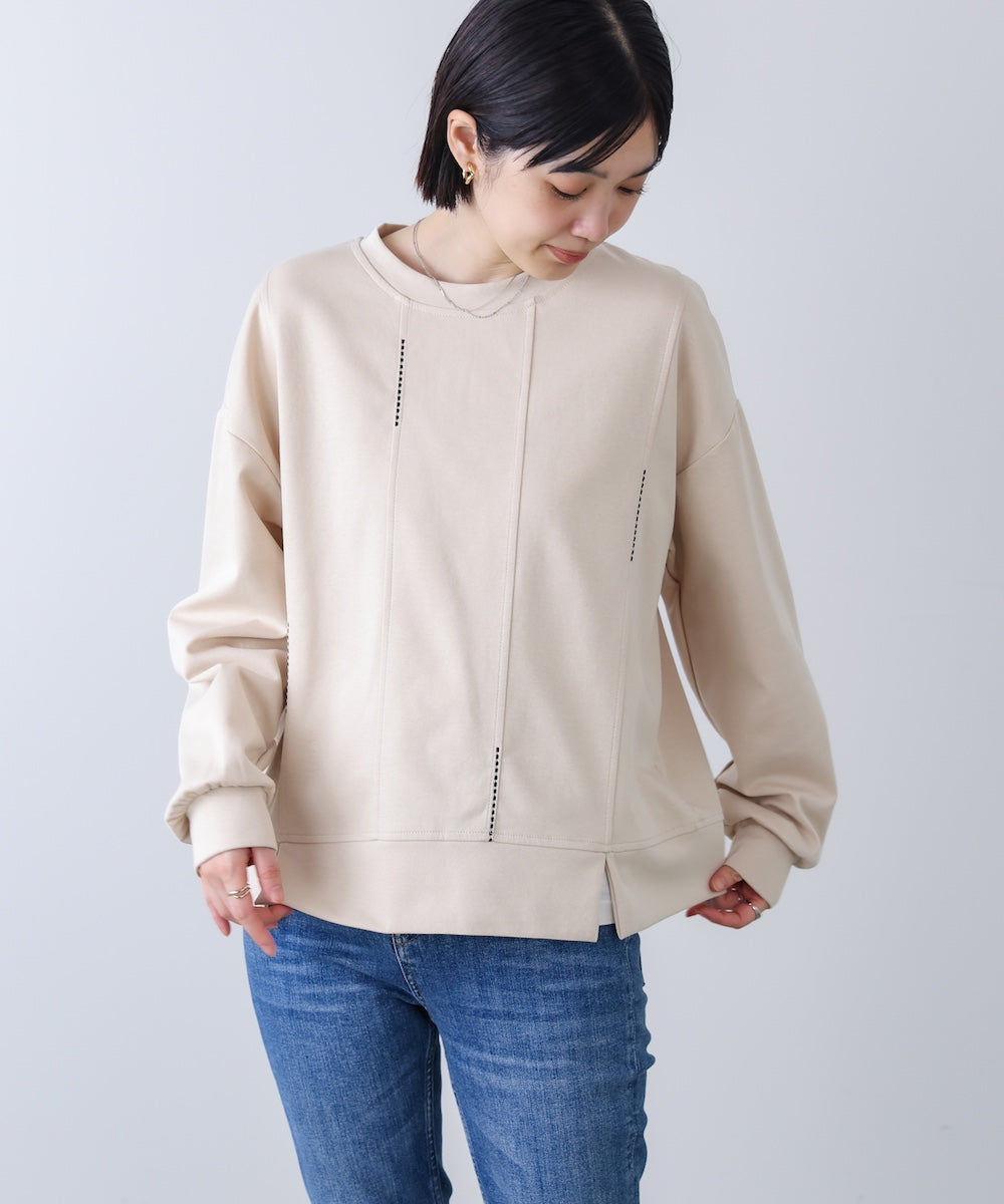 刺繍プルオーバー WEB限定】ライン刺繍プルオーバー