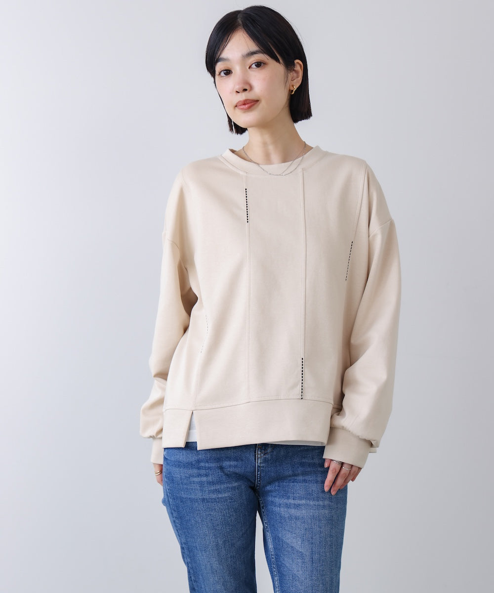 WEB限定】ライン刺繍プルオーバー