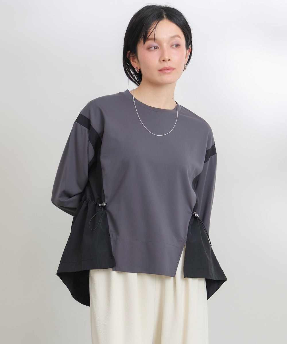 【WEB限定】ポンチ異素材ドッキングプルオーバー
