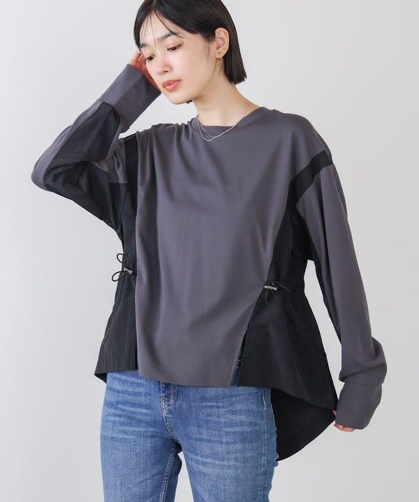 【WEB限定】ポンチ異素材ドッキングプルオーバー［2/25発送予定］