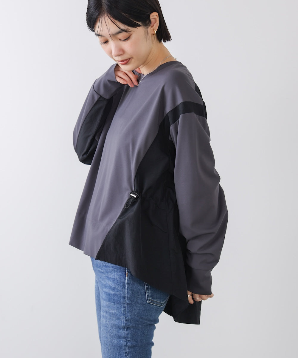 【WEB限定】ポンチ異素材ドッキングプルオーバー［2/25発送予定］