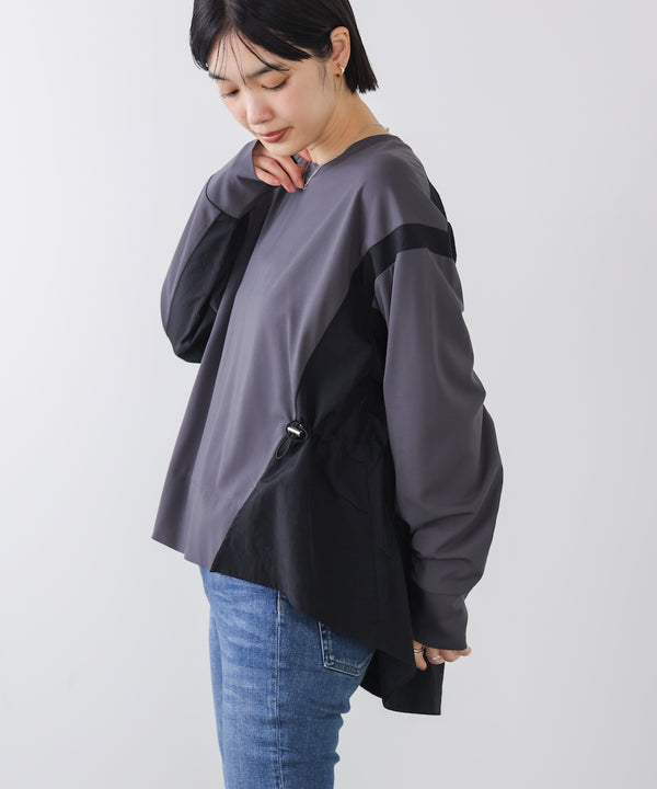 【WEB限定】ポンチ異素材ドッキングプルオーバー［2/25発送予定］