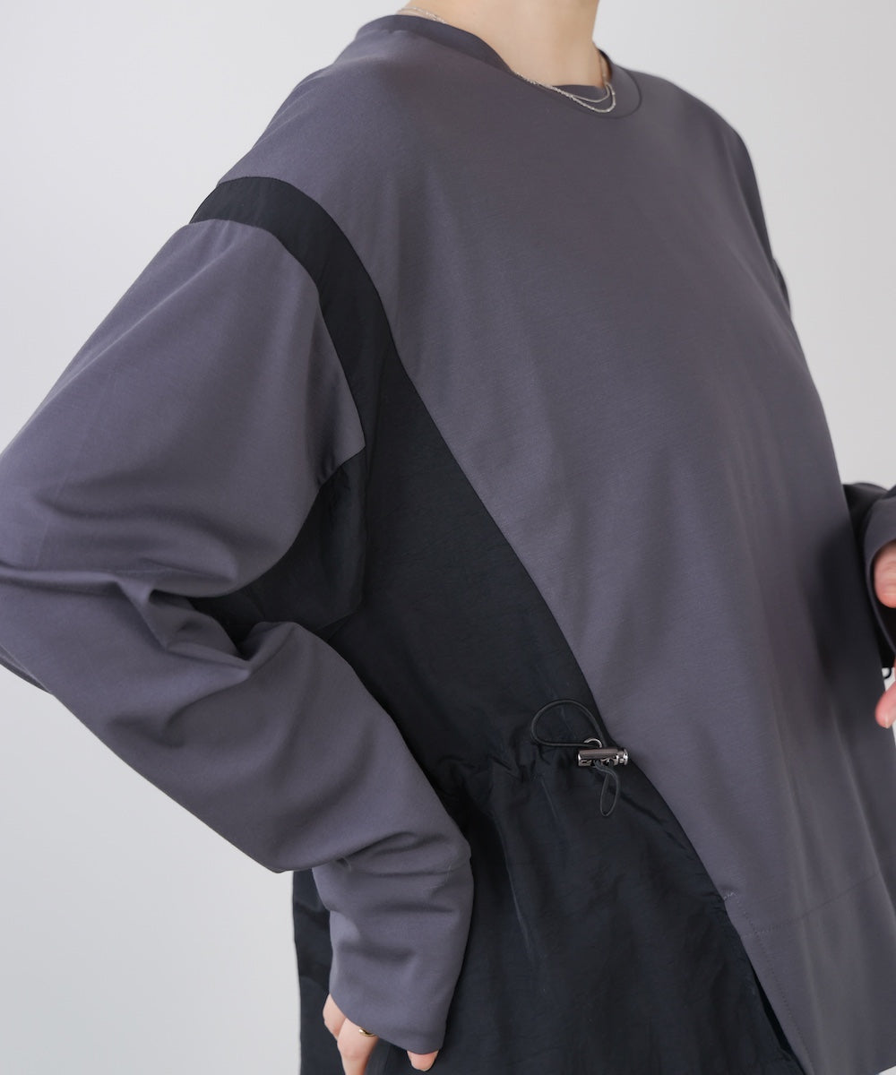 【WEB限定】ポンチ異素材ドッキングプルオーバー［2/25発送予定］