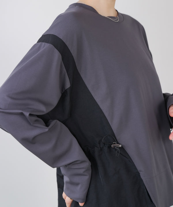 【WEB限定】ポンチ異素材ドッキングプルオーバー［2/25発送予定］