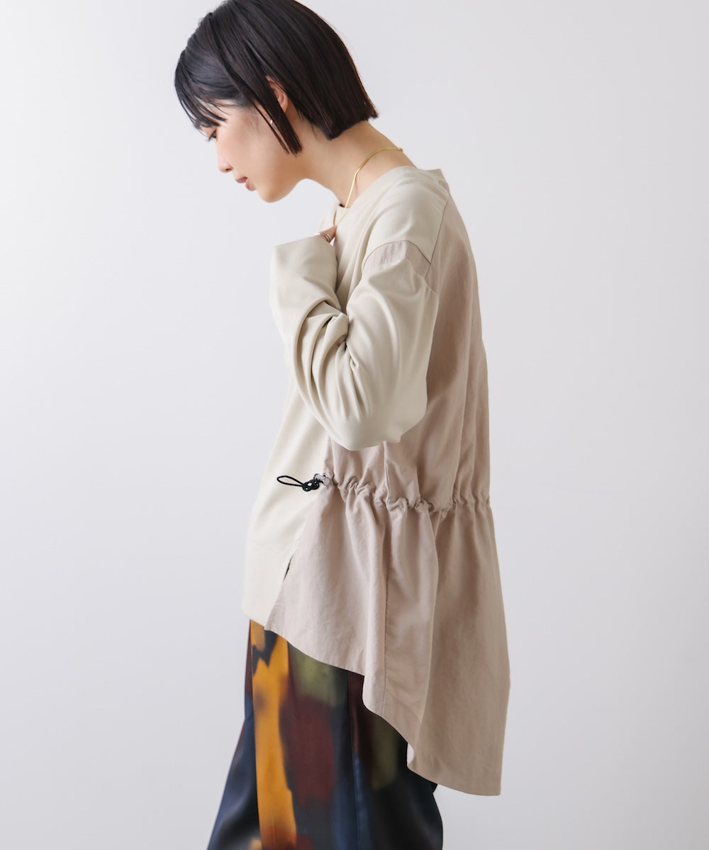 【WEB限定】ポンチ異素材ドッキングプルオーバー［2/25発送予定］