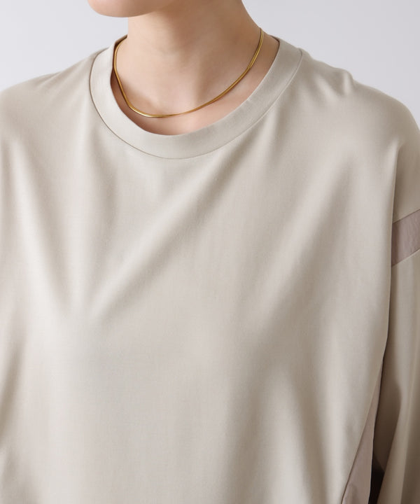 【WEB限定】ポンチ異素材ドッキングプルオーバー［2/25発送予定］